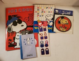 Snoopy Peanuts 5 piece stationery &amp; sticker lot - Denz, Glory, Phoenix non-US - £17.63 GBP