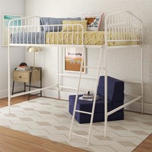 Novogratz Bushwick Metal Full Loft Bed Off White - £249.73 GBP