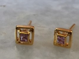 Ruby stud in 14k hallmarked solid gold - £118.14 GBP