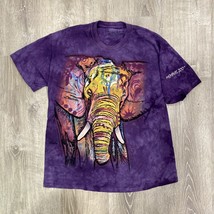 Memphis Zoo The Mountain Purple Russo Elephant Tri-Blends T-Shirt Mens L... - $20.21