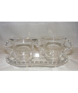 Vintage Imperial Glass Creamer Sugar Underplate Tray Candlewick 12-b - $460.95 MXN