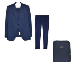 Ermenegildo Zegna Men&#39;s Italy Blue Wool Suit Blazer Pants Sz US 48 EU 58 - £948.06 GBP