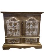 Vintage Royal Sealy Mid Century Gold Painted Wood Jewelry Box Music Not ... - $25.45 CAD