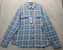 Lucky Brand Shirt Men&#39;s 2XL Multi Plaid Flannel Classic Fit Collared Button Down - $27.76