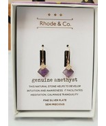 Kohl&#39;s Rhode &amp; Co. Women&#39;s Silver Plate Genuine Amethyst Earrings Lever ... - $487.78 MXN
