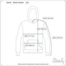 Hama Face Mask sweatshirt Hoodie jewel hip hop 2XL vtg zip skull embroid... - £116.76 GBP