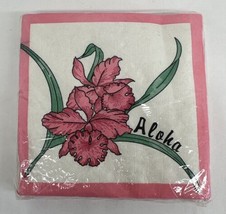 VTG  1970s 50 Paper Aloha Forever Floral Napkins  NOS - £7.74 GBP