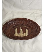 Vintage Syraco Wood New York City Souvenir Plate with Empire State - $15.00