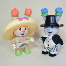 Kidsview Vintage TEA BUNNIES Tulip Blossom and Wedding Groom  - £23.98 GBP