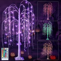 1 IJG 256 LED 5.5FT Colorful Lighted Willow Tree, RGB Color Changing Weeping Wil - £54.43 GBP