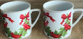 Vintage Lefton Red Cardinal Mug 1303 Christmas Holiday Mug Mid Century S... - £10.74 GBP