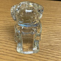 Vintage Clear GLASS Sitting Dog/Puppy Hollow Puppy Dog Statue Figurine C... - £7.01 GBP