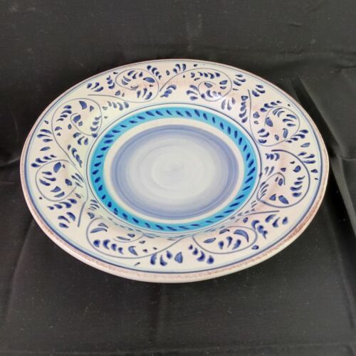 CRATE & BARREL 'Rovelo' Soup Bowl, Blue Hand-Painted Italy, New W Tags 10" Diam - $11.88