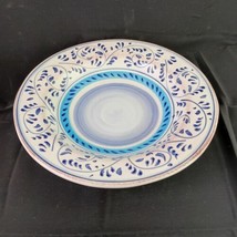 CRATE &amp; BARREL &#39;Rovelo&#39; Soup Bowl, Blue Hand-Painted Italy, New W Tags 10&quot; Diam - £9.49 GBP