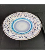 CRATE & BARREL 'Rovelo' Soup Bowl, Blue Hand-Painted Italy, New W Tags 10" Diam - £9.46 GBP