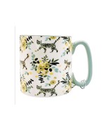 Wild Cats &amp; Flower Bouquets 16oz Textered Ceramic Coffee Mug-NEW - €11,82 EUR