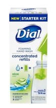 Dial Foaming Hand Wash Starter Kit, Aloe Scent, Bottle and (3) Concentrate Packs - £11.76 GBP