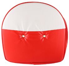 Universal 21&quot; Farm Tractor Red/White Pan Seat Cover Cushion 1&quot; Foam Padding - €32,38 EUR