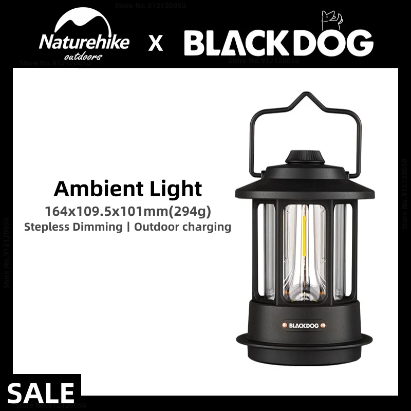 Naturehike-BlackDog New Outdoor Camping Light Hanging Atmosphere Lights Portable - £23.78 GBP+