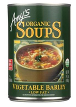Amy&#39;s Organic Low Fat Vegetable Barley Soup, 14.1 oz Can, Case of 12 vegan - £63.14 GBP