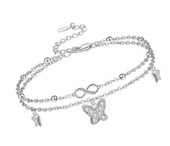 Anklet Barcelets for Women 925 Sterling Silver for - £99.18 GBP