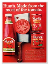 Hunt&#39;s Tomato Products Made from the Meat Vintage 1972 Full-Page Magazin... - $7.76
