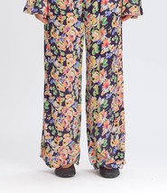 Something Navy Silky Floral Wide Leg Pants Navy Combo - $27.00