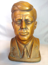 John F Kennedy Bust Pungenti Plaster Chalkware US 12.5&quot; AAC 1960s Vintage - £35.46 GBP