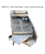  Full Stainless Steel Linear Vibrating Screen Two Layers Two Motors 6mm ... - $1,310.15 CAD