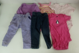 Girl Clothes Size 12 Months Mixed Brands Lot Of 6 Pieces (A) - $12.86