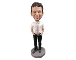 Custom Bobblehead Handsome Man With Perfect Slim Fit Attire - Leisure &amp; Casual C - £71.31 GBP