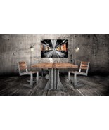 Zing Industrial Dining Chair - Rugged Steel Frame - Hardwood Seat - Pair - £1,560.46 GBP