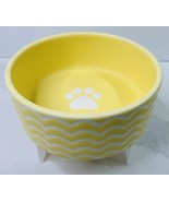 Signature Colorful Yellow Bowl 5” X 2” Round Dog Cat Food Water Puppy Ki... - $298.37 MXN