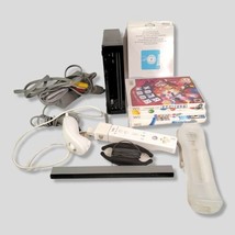 Nintendo Wii Black Console, 3 Games With Stand, cleaner, and 1 controller TESTED - £76.89 GBP