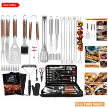 34-Piece Stainless Steel BBQ Grill Accessories Set for Outdoor Cooking w... - $57.37