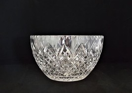 CESKA Cut Crystal Deep 8&quot; Salad Serving Bowl Signed - £42.52 GBP