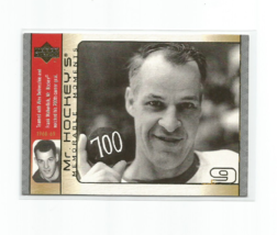 Gordie Howe 2003-04 Upper Deck Mr. Hockey&#39;s Memorable Moments Insert #GH12 - £6.04 GBP