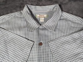 Tommy Bahama Shirt Men&#39;s Size M Green Checker Silk Beach Short Sleeve Bu... - £24.21 GBP
