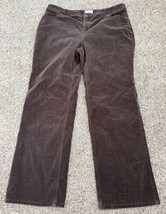 Charter Club Classic Fit Dark Brown Corduroy Jeans Women 16W (Measure 36x30) - $13.10