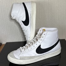 Nike Blazer Mid 77 Basketball Sneakers Mens 12 White Black Swoosh BQ6806... - $47.98