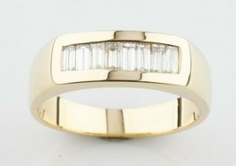 Authenticity Guarantee 
14k Yellow Gold Plaque Diamond Ring TDW = 0.60 ct Siz... - £809.27 GBP