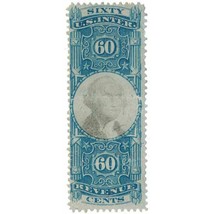 R116 60c Blue &amp; Black, Washington, U.S. Internal Revenue, Second Issue, 1871 - $249.99