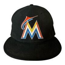 Miami Marlins New Era 59FIFTY Black Fitted Hat Size 7 5/8 – MLB On-Field... - $27.00