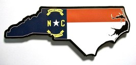 North Carolina with State Flag Design Decowood Fridge Magnet - £5.14 GBP