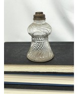 Vintage Clear Glass Swirl Base Minature Mini Oil Lamp EAPG - $14.03