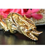Sea Serpent Dragon Brooch Pin Asian Chinese Figural Designer Signed - €43,37 EUR