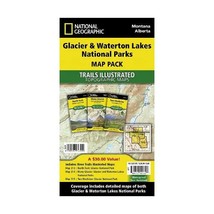 National Geographic Glacier and Waterton Lakes National Parks Map Pack Bundle: T - $33.00