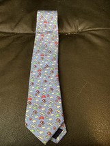 Nwt Vineyard Vines Boys Tie Blue Skydiving Santa Shep &amp; Ian $49.50 NEW - £26.57 GBP