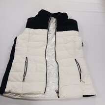 Calvin Klein RN#54163 Women's White/Black Full Zip Puffer Vest Pockets Chest 38" image 11