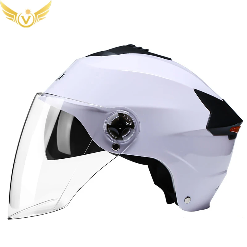  lights moped helmet electric scooter for men women with double visor rechargeable thumb155 crop